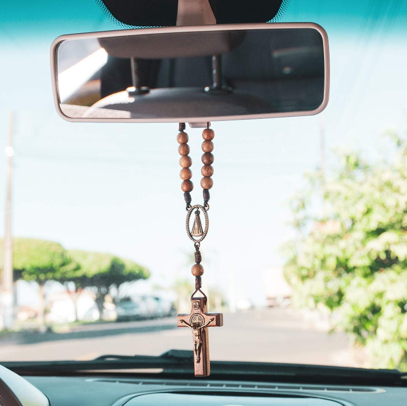 Intercession Car Rearview Mirror Rosary (Aparecida) - Image 5